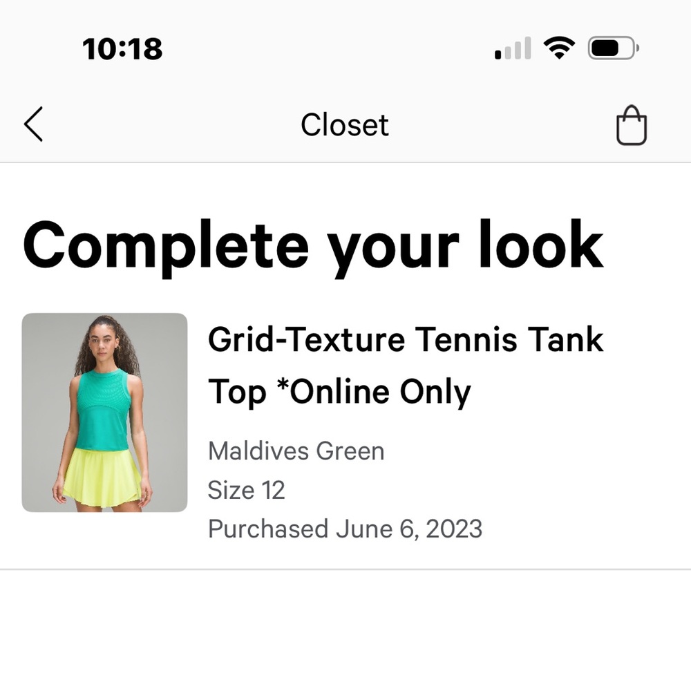 Tennis tank top lululemon